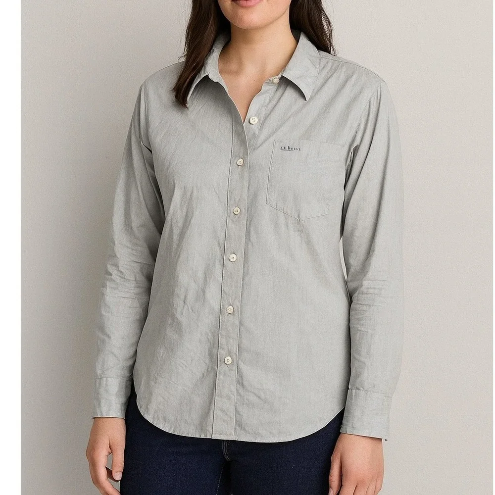 ll bean womens dress shirts Women's L.L.Bean Denim Boyfriend Shirt